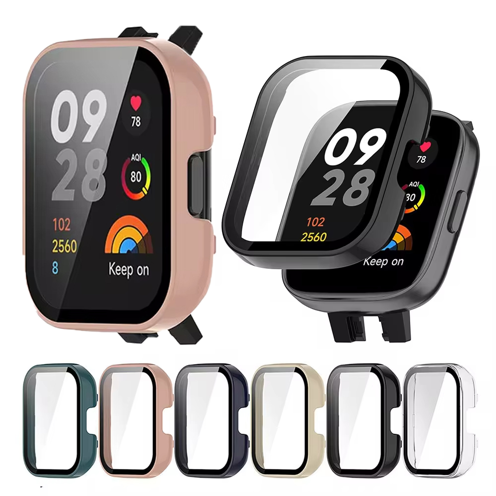 Smartwatches - Tempered Glass+Protective Cover Case for Redmi