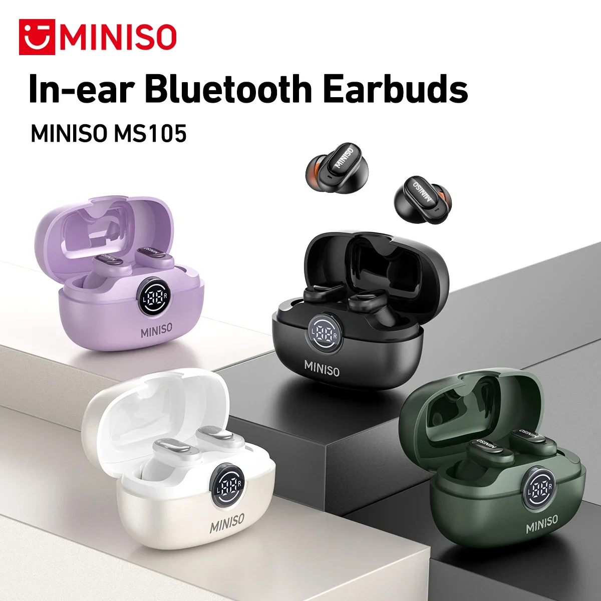 MINISO MS105 Bluetooth Earphon - Type C Wired Earphones With Mic ulasan dan harga