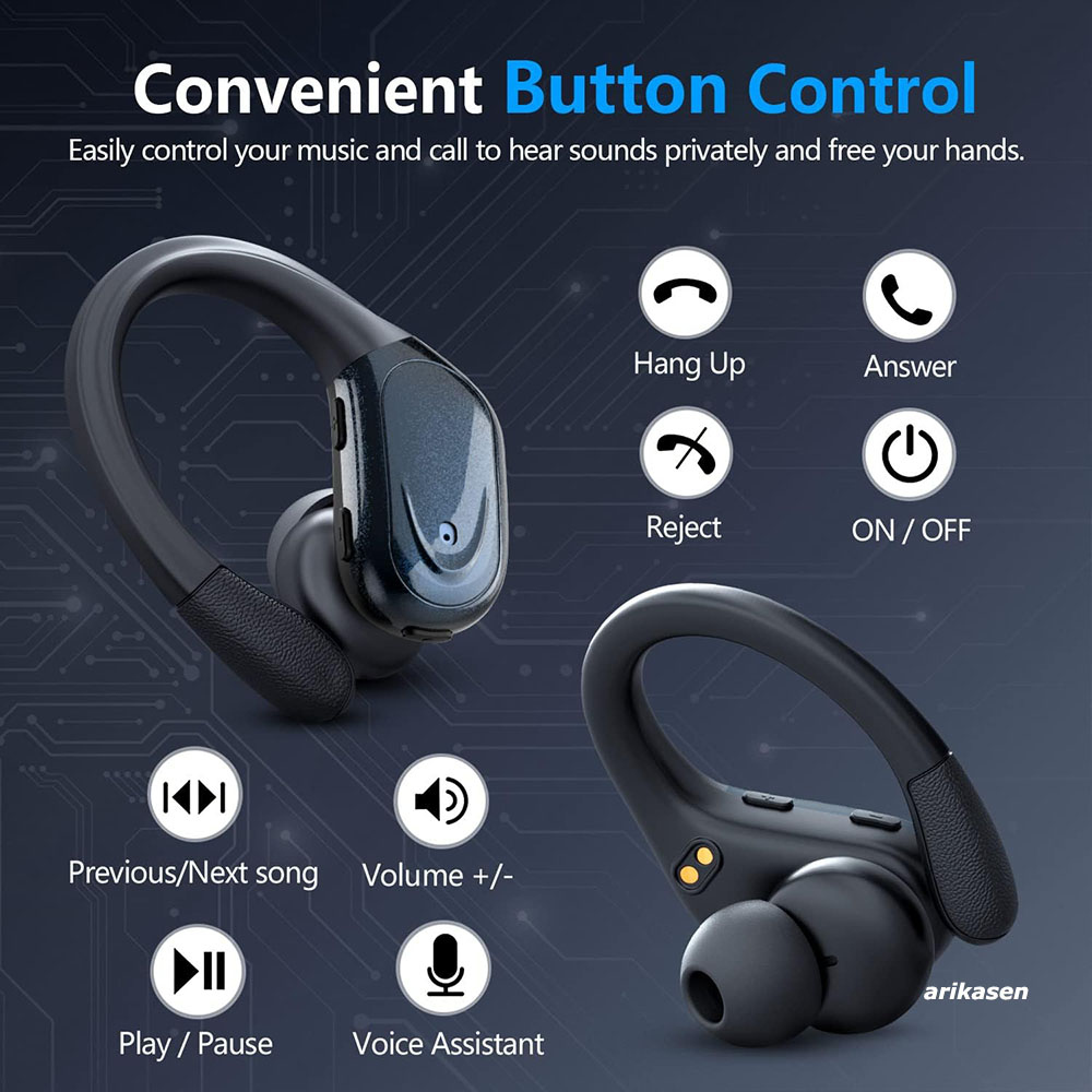 Wireless Earbuds Sport Bluetoo - Bone Conduction Running Headphones ulasan dan harga
