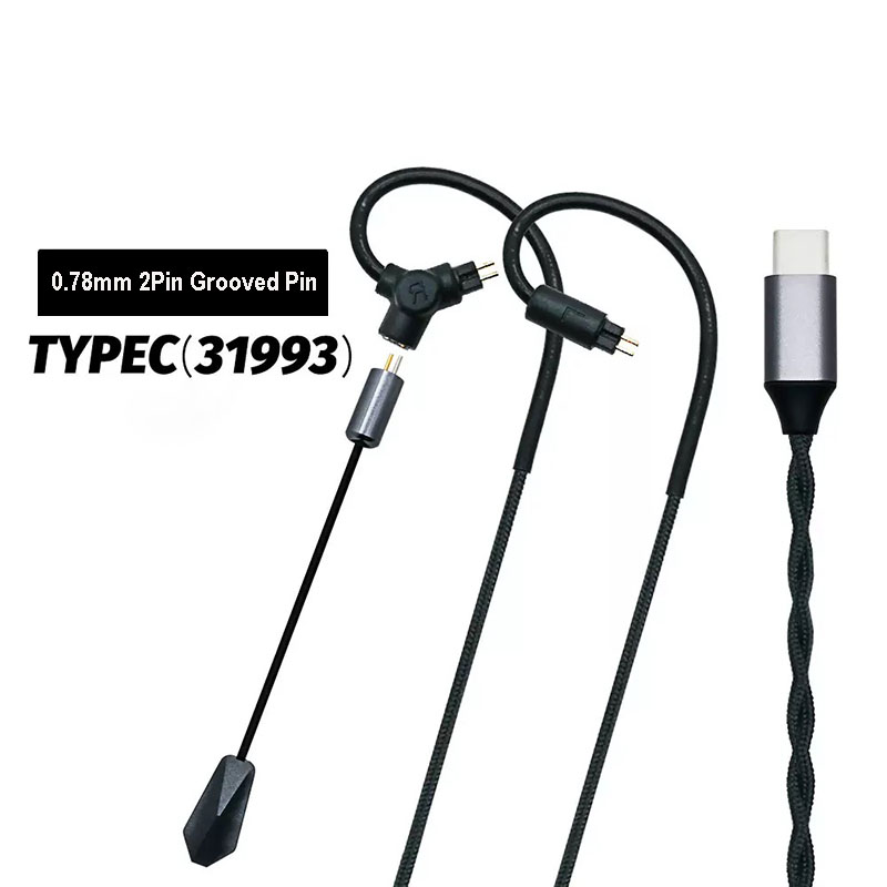 0.78 QDC MMCX Gaming Earphone  - Type C Wired Earphones With Mic ulasan dan harga